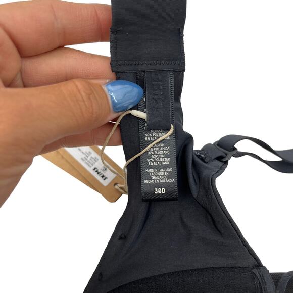 SKIMS Weightless Scoop Bra Onyx Lightly Lined Smoothing Lightweight 30D NEW - Picture 10 of 11